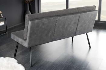 eettafel bank antraciet 160 cm fluweel & stof