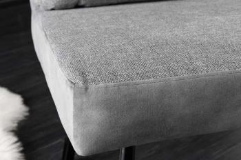 eettafel bank grijs 160 cm fluweel en stof