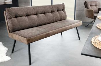 Eettafel bank taupebruin 160 cm