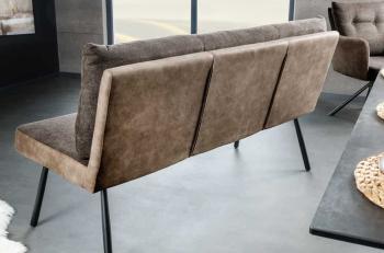 Eettafel bank taupebruin 160 cm