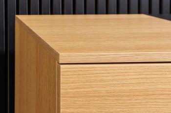 TV-meubel eiken kleur zwart accent 160 cm