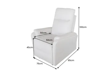 electrische fauteuil beige stof