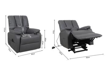 electrische sta op fauteuil grijs