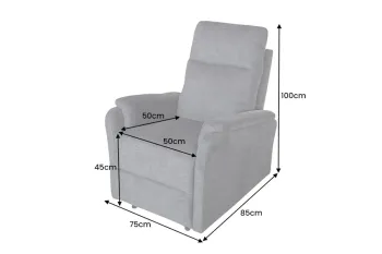 electrische fauteuil grijs stof