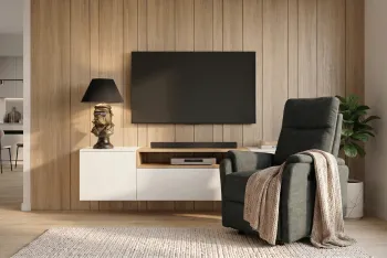 electrische fauteuil groen stof
