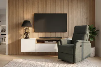 electrische fauteuil groen stof