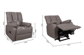 electrische sta op fauteuil taupe