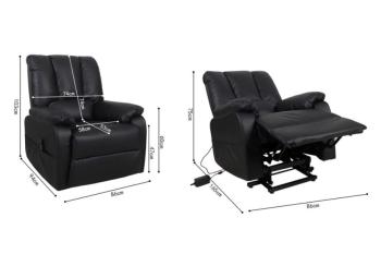 electrische sta op fauteuil zwart