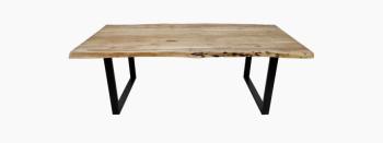 Boomstam tafel eiken 200 cm 50mm