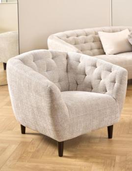 fauteuil beige stof 97 cm