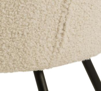 trendy fauteuil bouclé creme