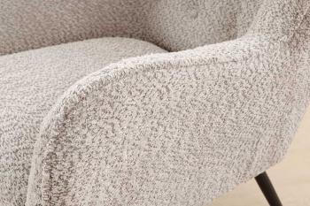 fauteuil beigegrijs bouclé stof