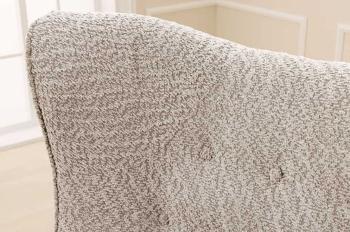 fauteuil beigegrijs bouclé stof