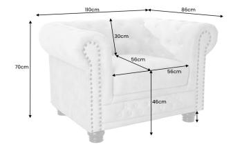 Fauteuil chesterfield champagne beige