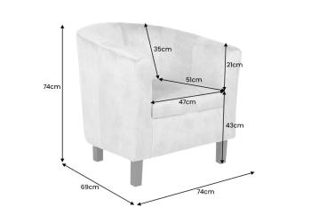fauteuil geel fluweel houten poten