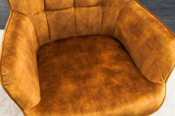 Trendy fauteuil geel fluweel