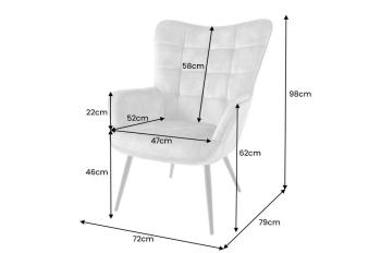 Trendy fauteuil geel fluweel