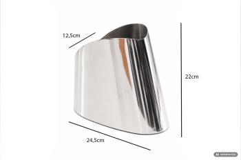 flessenkoeler zilver metaal 24,5 cm