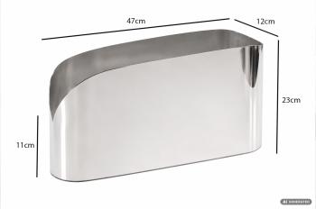 flessenkoeler zilver metaal 47 cm