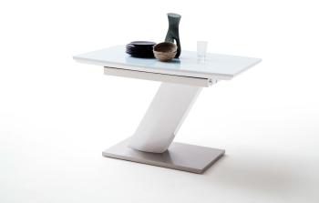 Hoogglans tafel 140 cm met glas