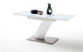 Hoogglans tafel 120 cm met glas