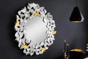 Wandspiegel ginkgo zilver goud 92 cm