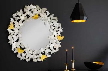 Wandspiegel ginkgo zilver goud 92 cm