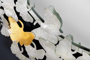 Wandspiegel ginkgo zilver goud 92 cm