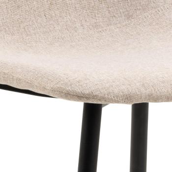 Eetkamerstoel beige stof