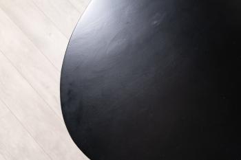 ovale eetkamertafel zwart mangohout 200 cm