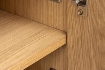 dressoir eiken met zwart onderstel 180 cm
