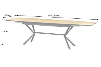 Eiken eettafel uitschuifbaar 180-270 cm