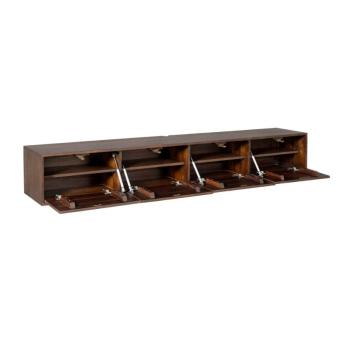 Groot zwevend tv meubel bruin 240 cm