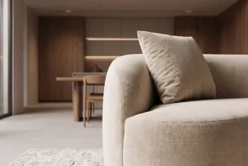 groot organisch bankstel velvet beige 230 cm