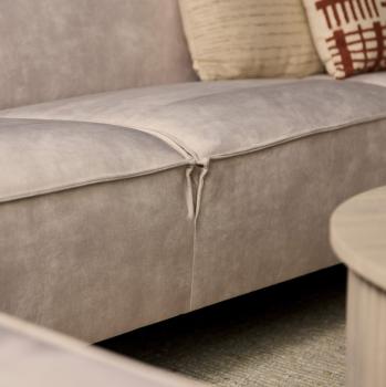 Groot U bankstel beige 345x210 cm