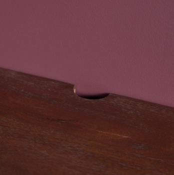 groot zwevend tv meubel donkerbruin mangohout 280 cm