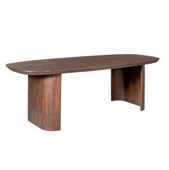 tafel mangohout donkerbruin 200 cm