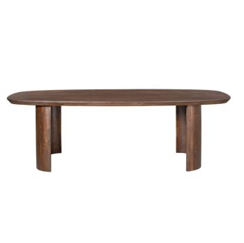 tafel mangohout donkerbruin 200 cm