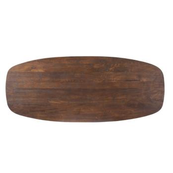 tafel mangohout donkerbruin 200 cm