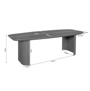 tafel mangohout donkerbruin 200 cm
