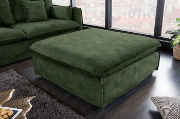 Hocker donkergroen fluweel 100 cm