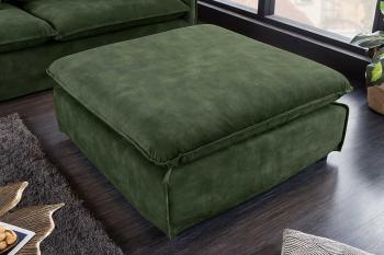 Hocker donkergroen fluweel 100 cm