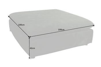Hocker donkergroen fluweel 100 cm