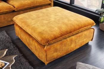 Hocker geel fluweel 100 cm