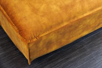 Hocker geel fluweel 100 cm