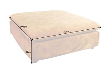 Hocker geel fluweel 100 cm