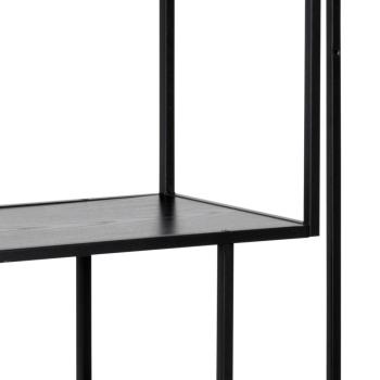 Half hoge vakenkast 114 cm met zwarte schappen