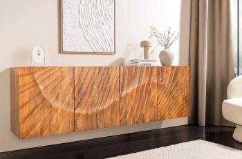 Hangend dressoir mangohout bruin 177 cm