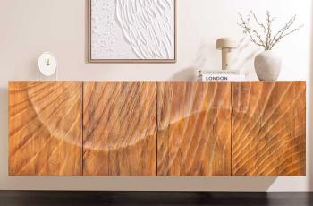 Hangend dressoir mangohout bruin 177 cm