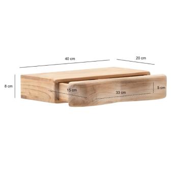 Zwevend nachtkastje donkergrijs